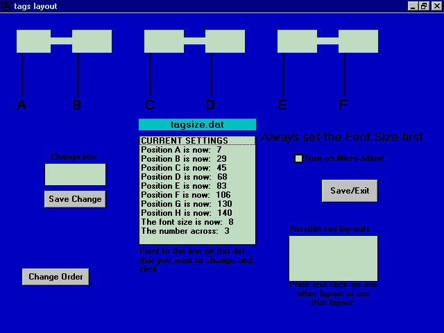 WinJewel Tag Spacing